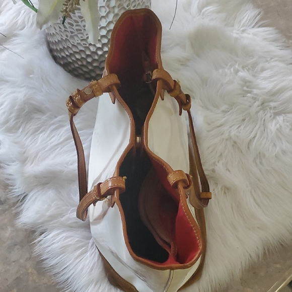 Dooney & Bourke White  and Brown Tote Bag - Picture 13 of 16